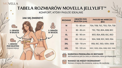 JellyLift™ – Seksowny Oddychający Biustonosz Zbierający (Technologia Żelowa).